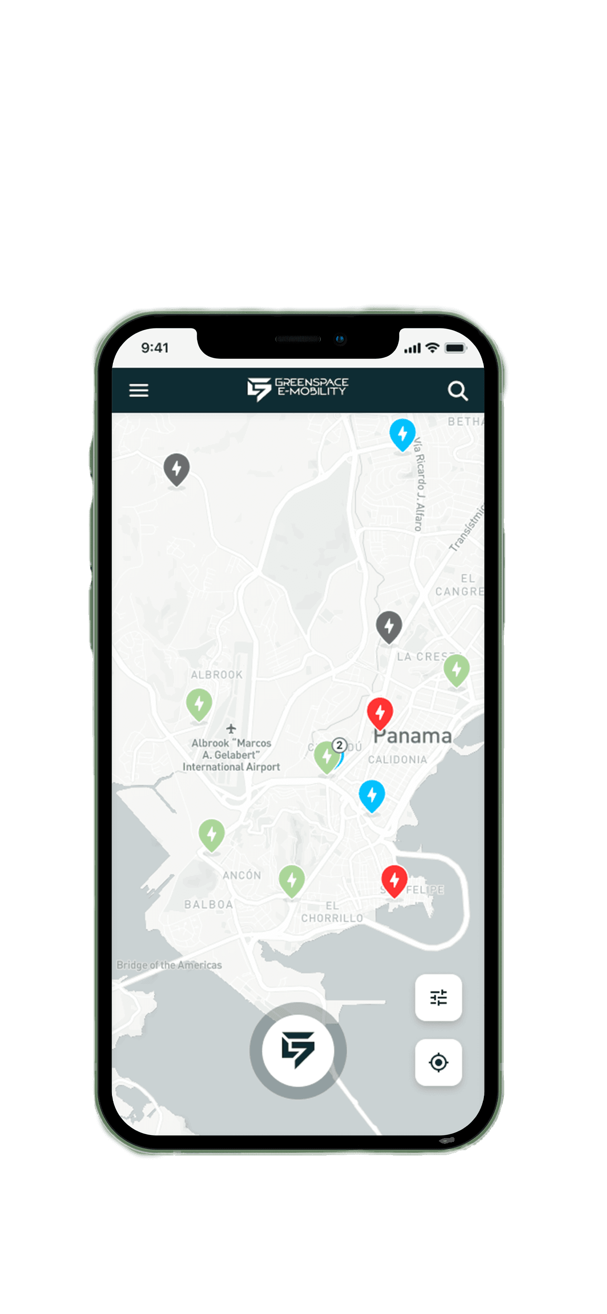 GS E-Mobility app map